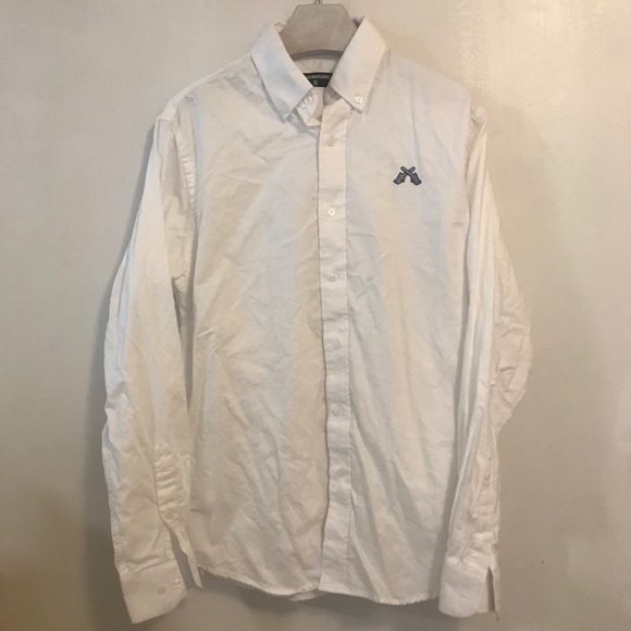 Chainsaw Shirt Button Down White Small Embroidered - Picture 14 of 16